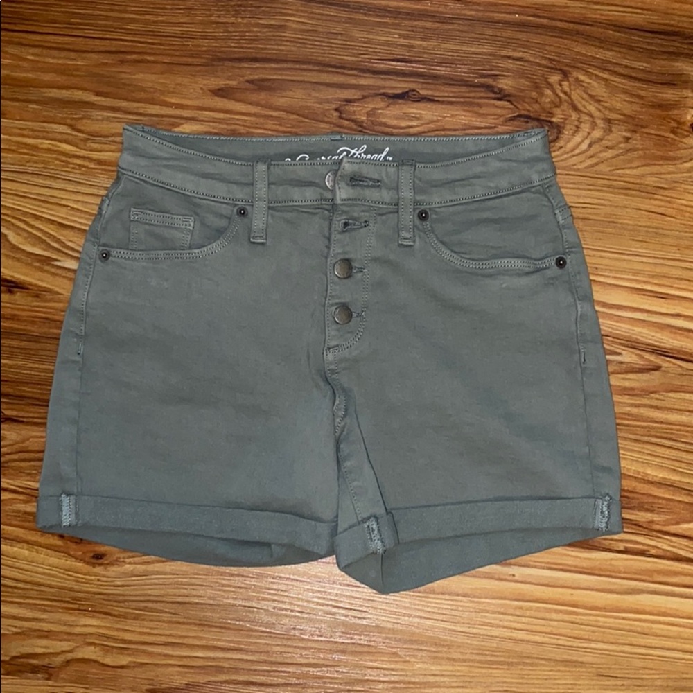 Universal Thread Green High Rise Jean Shorts
